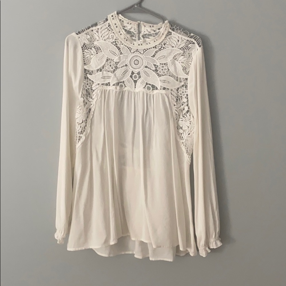 Gorgeous off white lace blouse